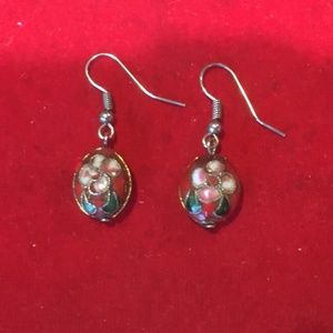 Chinese cloisonné earrings